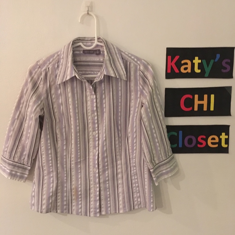 Apt 9 3/4 Sleeve Button Down M